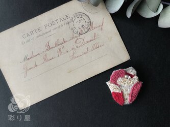 ブローチ【薔薇】レッドの画像