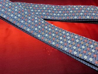 創作帯☆居合帯 半纏帯 リバーシブル大島風 巾約7cmの画像