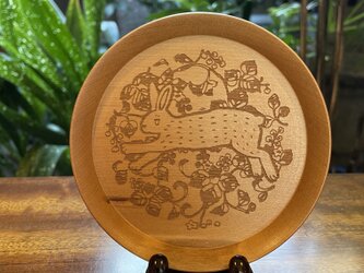 唐草に兎【小皿/ Small plate】の画像
