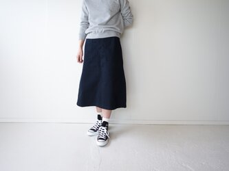 army cord/baker skirt/navy blazerの画像