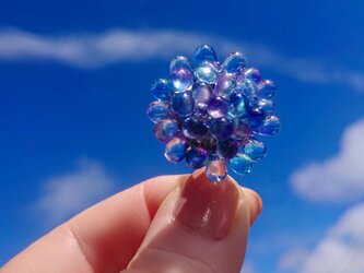 *Always*青紫の紫陽花ポニーフックの画像