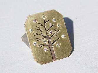 葉桜の木　真鍮ピンズの画像