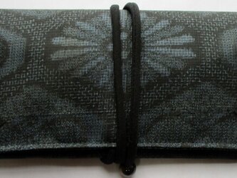 ６２７４　大島紬の着物で作った和風財布・ポーチ＃送料無料の画像