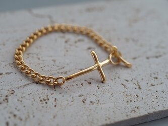 【charm】18kgp melty cross braceletの画像