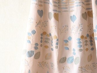 刺繍織り着物地の接ぎ合せフレアスカートの画像