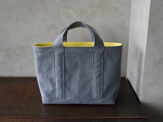TOTE BAG -bicolor- (M) / coolgray × lemonの画像