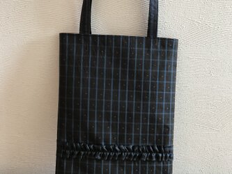 アンティーク着物リメイク　大島バックの画像