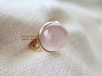 K10[朝露のpink rose]ringの画像