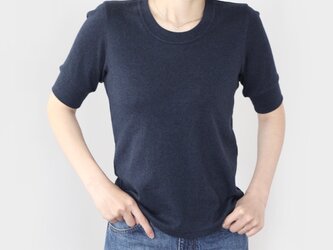 【福澤様 専用】日本製オーガニックコットン 形にこだわった 大人の4分袖 袖口リブTシャツ【サイズ・色展開有り】の画像