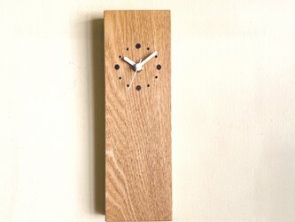 掛け時計　縦型　タモの画像