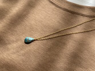 CopperTurquoise necklaces　コッパーカッパーターコイズネックレス　45ｃｍの画像