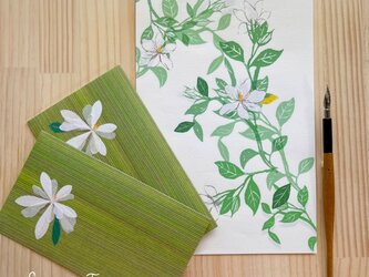 再販　Cape jasmine  クチナシの花レターの画像