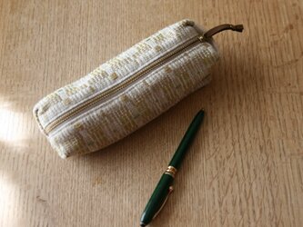 北欧手織りペンケース（ベージュイエロー）の画像