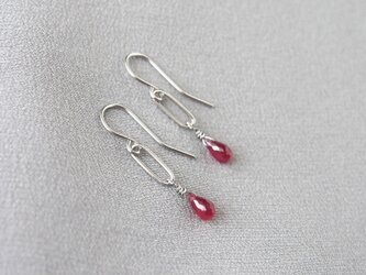 Oval&Drop Pierce（ルビー）の画像