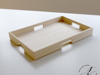 桐のA4トレーの画像