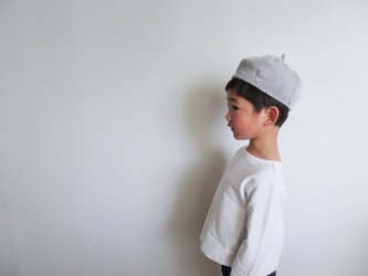 "drop mini"コットン糸のベレー帽の画像