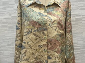 ロングシャツ、ブラウス（着物リメイク）の画像