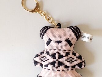 【キーホルダー】こぎんの妖精・うさこぐま パンダ（ピンク）の画像