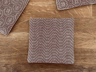 Coaster[リネン手織りコースター] チョコno3の画像