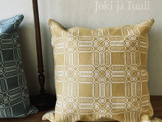 cushion cover[手織りウールクッションカバー] イエローの画像
