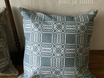 cushion cover[手織りウールクッションカバー] エメブルーの画像
