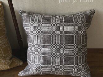 cushion cover[手織りウールクッションカバー] ブラウンの画像