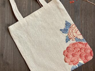 バッグ | 牡丹（古布×リネン）の画像
