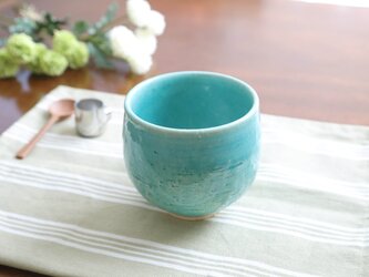 艶やかターキッシュブルー　トルコ青釉のカップの画像