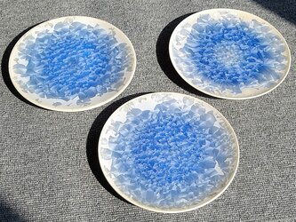 玻璃結晶（青） 平皿の画像