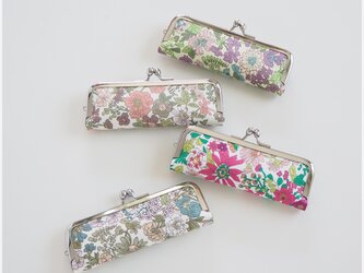■リバティプリントのがま口印鑑ケース 【Lサイズ】 / エミリー■ hanko case (lbt-eml)の画像