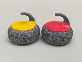 石製 ミニカーリングストーン (グレー)2個セットVer.北京 カーリングストーンの画像