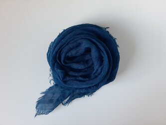 linen shawl #藍の画像