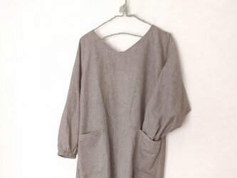 ストライプのシンプルかっぽうぎ 　の画像