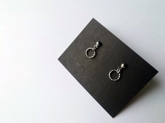 ⑦キラリ〇まる〇ピアス・イヤリング/シルバーの画像