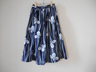 浴衣地のスカート★菖蒲の画像