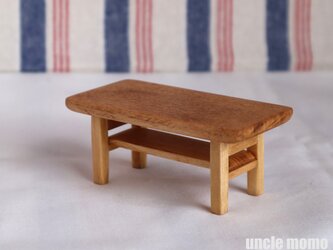 ドール用ローテーブル（カツラ／色：チェスナット）　1/12ミニチュア家具の画像