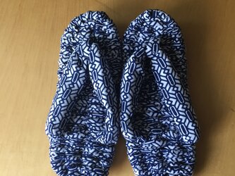 布ぞうり　鼻緒・本体：浴衣地(綿)24～25ｃｍの画像
