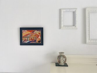 きものからつくるアートパネル　46　縁起物　壁掛け　贈答品　1点もの　vintage fabric　の画像
