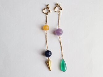 Colorful planet earrings(pierce)の画像