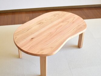 【国産杉】折りたたみ木脚の豆テーブルの画像