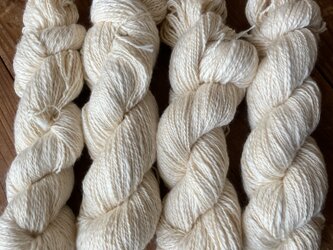 スーピマコットン手紡ぎ糸４綛セットの画像