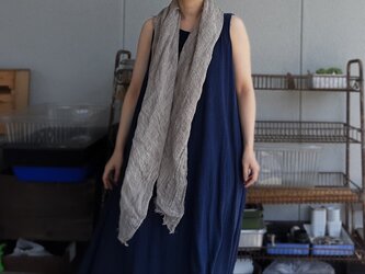 linen shawl #梅染め〈銀鼠〉の画像