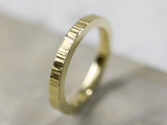 縦槌目 真鍮シックフラットリング 2.5mm幅 VERTICAL｜BRASS RING｜782の画像