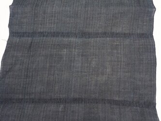 boro0006b　縞文様麻布　100cm　藍染 ボロ ぼろ 襤褸 / 古布 古裂 大麻 苧麻 リネンの画像