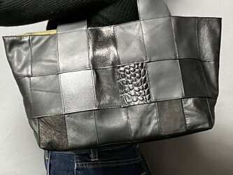 レザーパッチワークトートバッグ375の画像