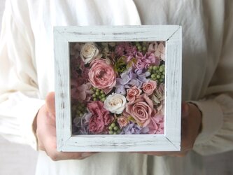壁掛けフレーム　-pinkrose natural white- 02の画像