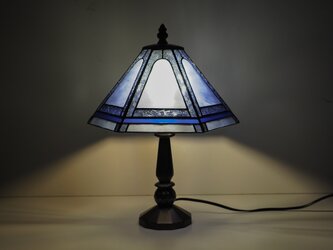 「シンプルなランプ201・青」ステンドグラスの画像
