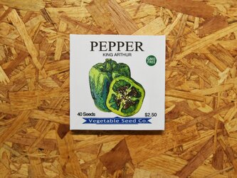 ファブリックパネル『日本野菜二百五十六色色表現図』VEGETABLE SEED CARD シリーズ：PEPPER(ピーマン）の画像