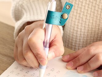 ペンホルダー単品 ボタン式 T-100【ブルー】 ※ネックストラップは別売り 直径16mm迄対応 ボールペンホルダーの画像