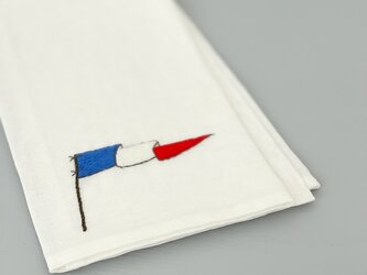 リネンのキッチンクロス - flagの画像